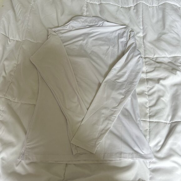 Sofibella UPF 50 Long Sleeve White Pullover 1/4 Zip Tennis Golf Womens Medium M - Picture 8 of 8